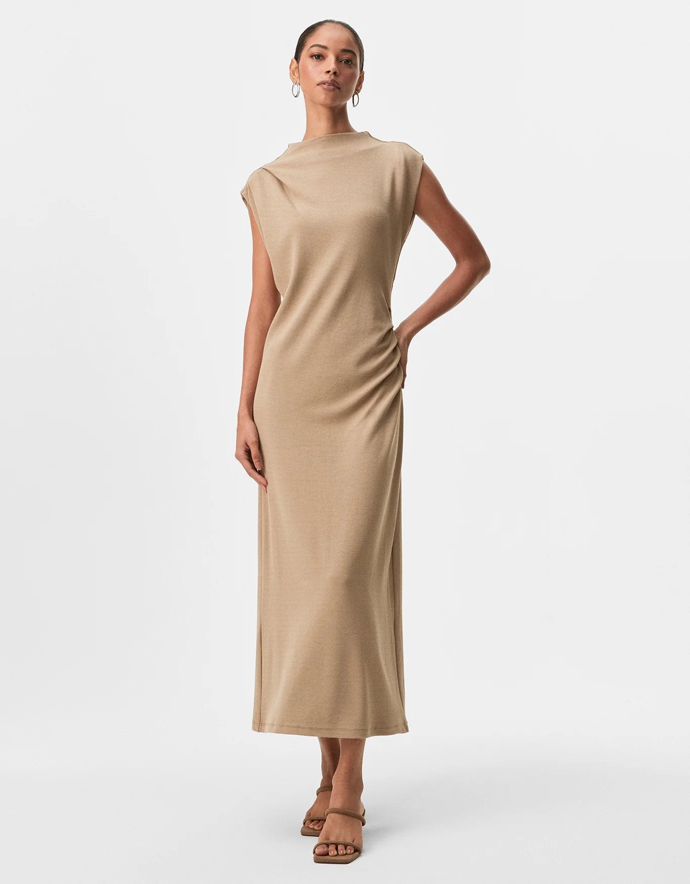 Vestido de punto drapeado