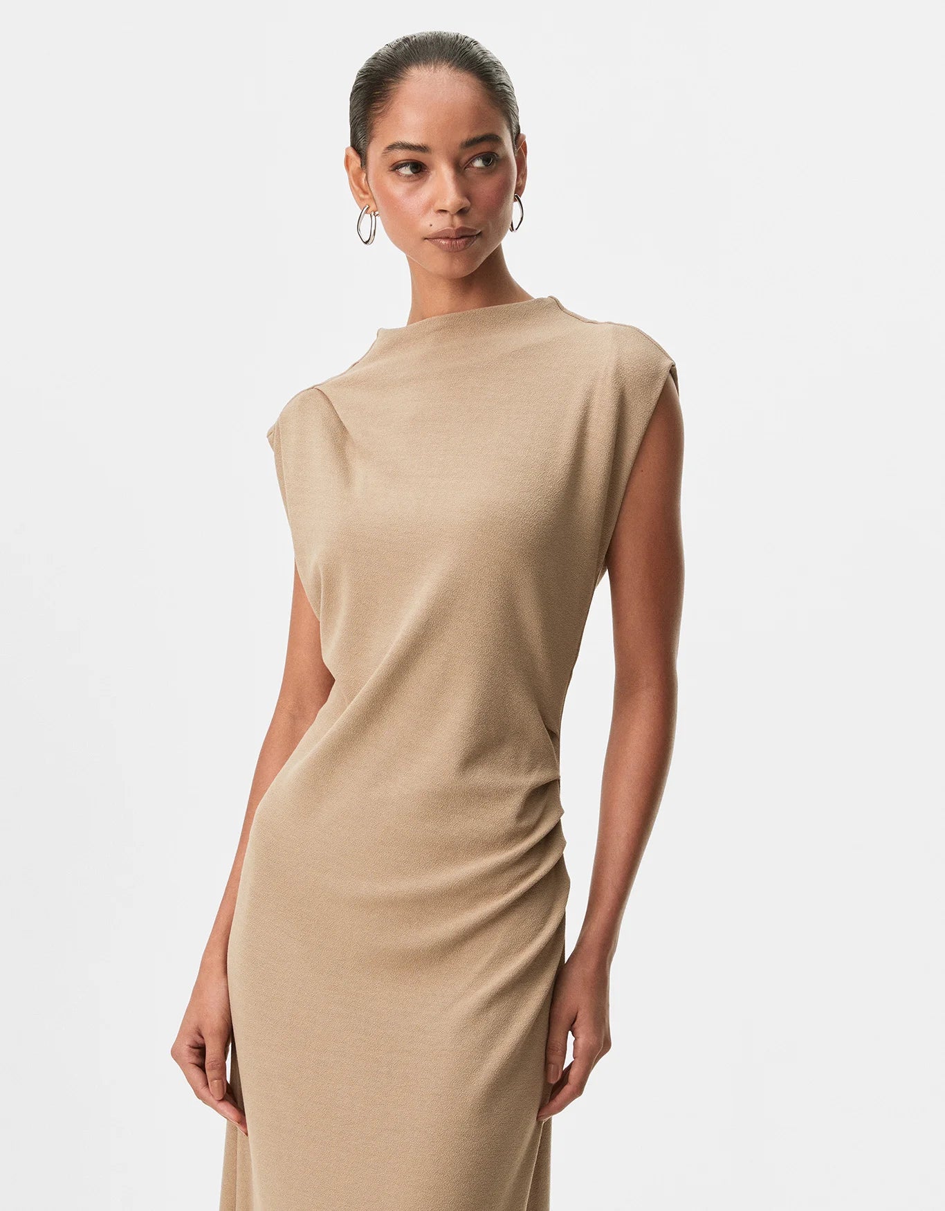 Vestido de punto drapeado
