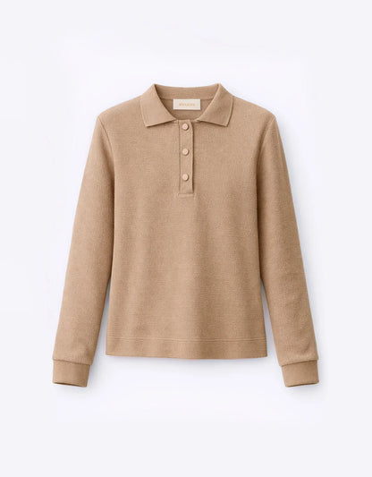 Blusa texturizada de manga larga 360